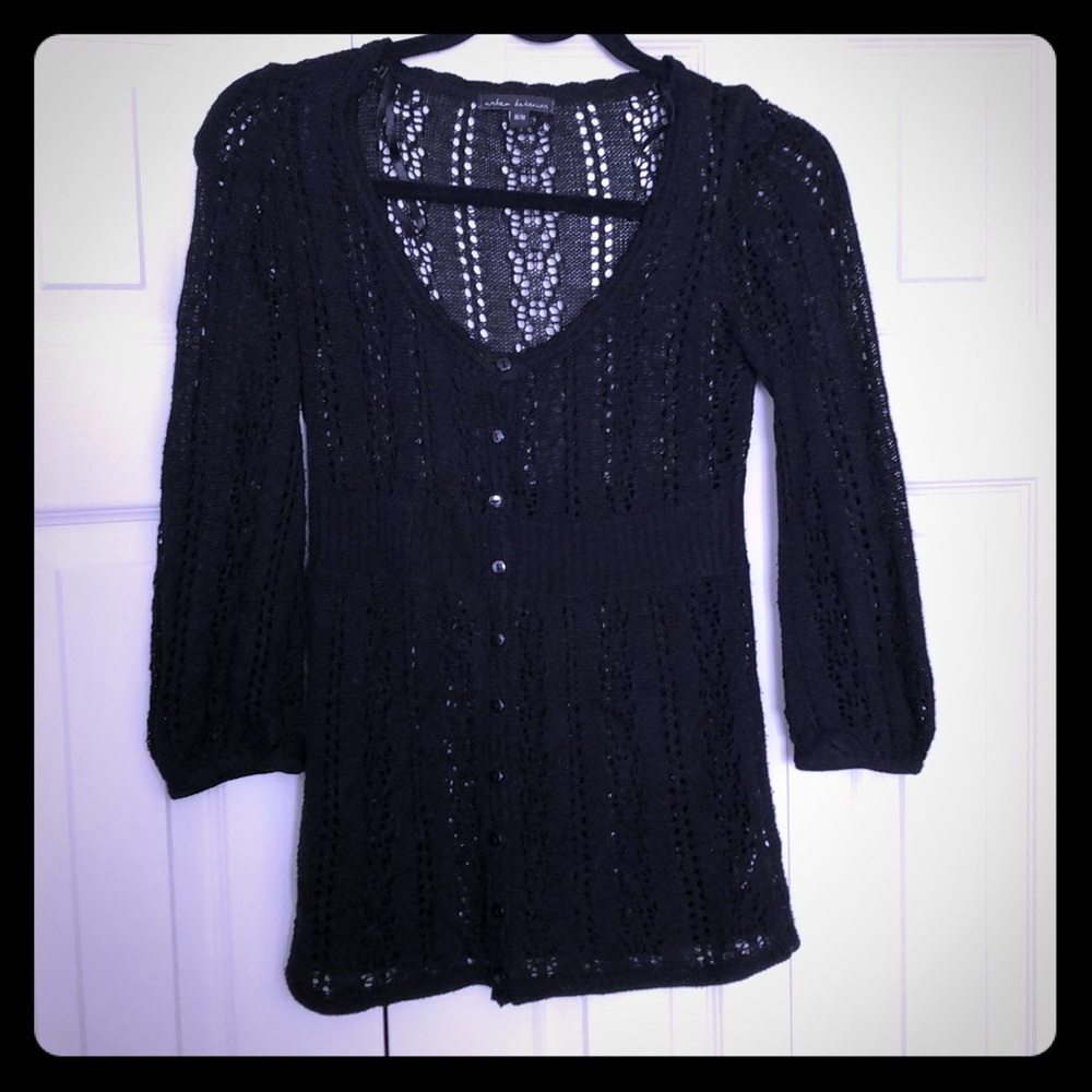 Black knit cardigan